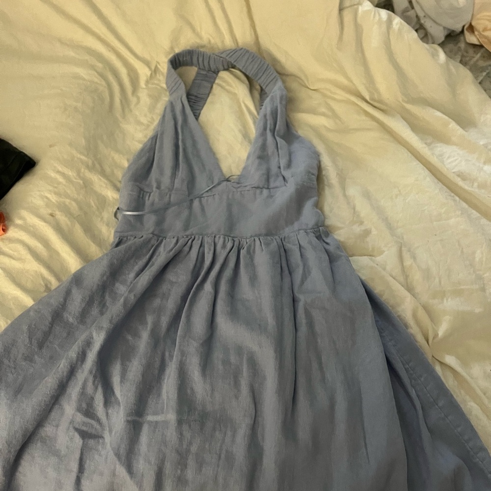 Abercrombie & Fitch Sky Blue Smocked Dress